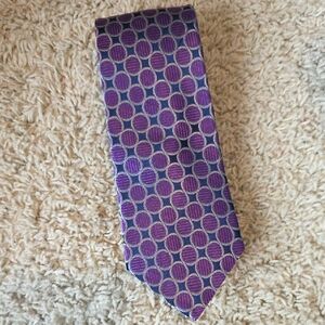 🆕️ Men's Purple Circle-Pattern Dress Tie NWOT